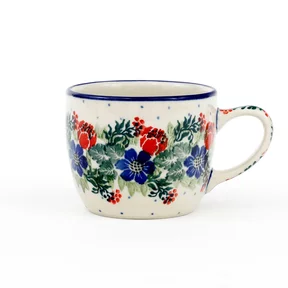 Kubek ceramiczny C91 0,17l <br> 1535X Czerwony wianuszek